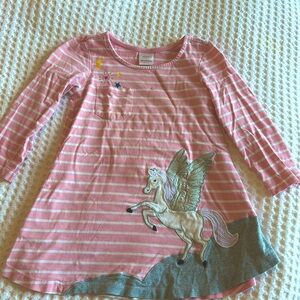 Size 4 toddler girls Hanna Andersson long sleeve unicorn dress